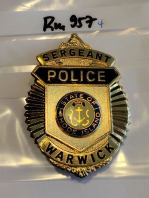 Polizei Brustabzeichen USA Warwick Police Göde Replik (rm957)