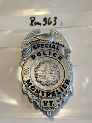 Polizei Brustabzeichen USA Montpelier Police Göde Replik (rm963)