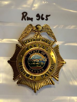 Polizei Brustabzeichen USA Kansas Highway Patrol Göde Replik (rm965)