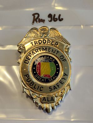 Polizei Brustabzeichen USA Alabama Public Safety Trooper Göde Replik (rm966)