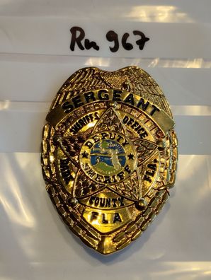 Polizei Brustabzeichen USA Dade County FLA Sergeant Göde Replik (rm967)