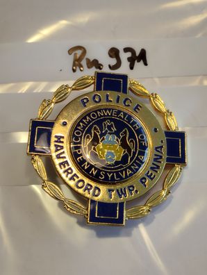 Polizei Brustabzeichen USA Haverford TWP Penna. Police Göde Replik (rm971)
