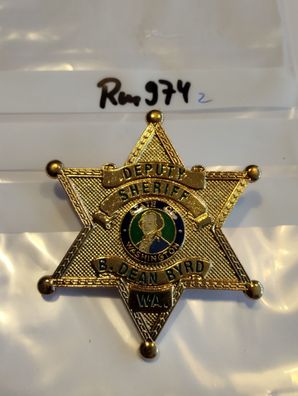 Polizei Brustabzeichen USA B. Dean Byrd Deputy Göde Replik (rm974)