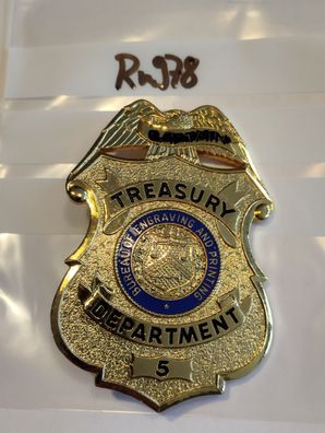Polizei Brustabzeichen USA Treasury Department Göde Replik (rm978)