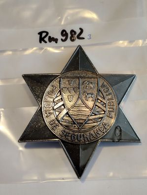 Polizei Brustabzeichen Policia de Seguranca Publica Göde Replik (rm981)