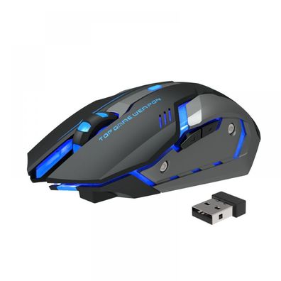 T2 2,4 GHz tragbare ergonomische kabellose wiederaufladbare RGB-Gaming-Maus, ger