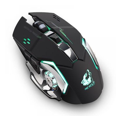 2,4 GHz tragbare ergonomische optische RGB-Gamer-M?use, mit 6 Tasten, 3 einstell