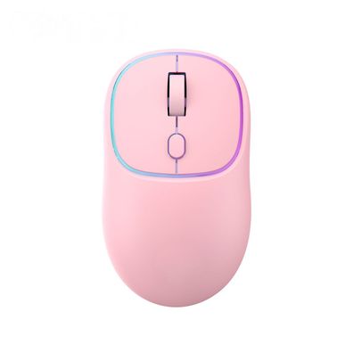 Drahtlose Bluetooth-Maus, 2,4 G RGB wiederaufladbare leise PC-Maus mit Typ-C-Emp