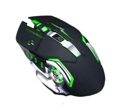 Kabellose Gaming-Maus f¨¹r Laptop, wiederaufladbare kabellose Bluetooth-LED-Maus,