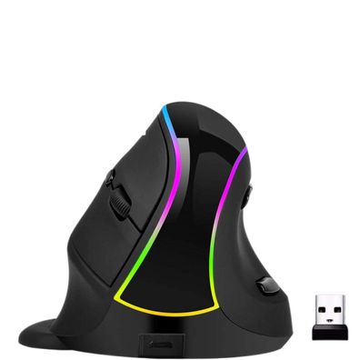 Ergonomische Maus, kabelgebundene gro?e RGB-Vertikalmaus mit 6 Tasten, abnehmbar