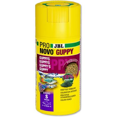 JBL Pronovo GUPPY GRANO 100 ml in Größe S Hauptfutter-Granulat für Guppys & andere...