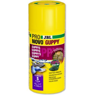 JBL Pronovo GUPPY FLAKES S 100 ml für Guppys & andere Lebendgebärende von 3-10 cm