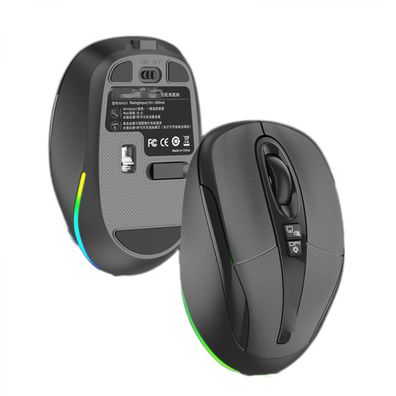 LED-Bluetooth-Maus, seenda 3-Modus-leise wiederaufladbare kabellose Bluetooth-Ma