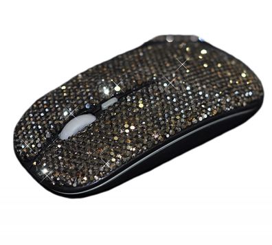 Bluetooth-Maus, Bling Dazzling 2,4 GHz wiederaufladbare kabellose Maus mit USB-E