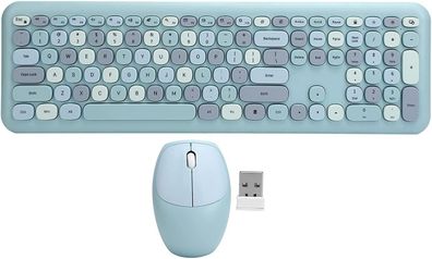 Kabelloses Tastatur-Maus-Set, 110-Tasten-Tastatur und Maus-Kombination, 2,4 G ka