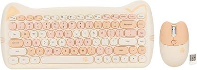 Kabellose Tastatur und Maus, 2,4 GHz, ergonomische, schlanke, farbige kabellose