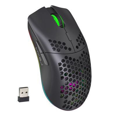 Leichte kabellose Gaming-Maus, wiederaufladbare Computermaus mit Wabengeh?use, L