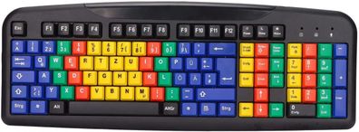 Kabelgebundene Tastatur, QWERTZ-Layout mit 108 Tasten, kabelgebundene Tastatur,