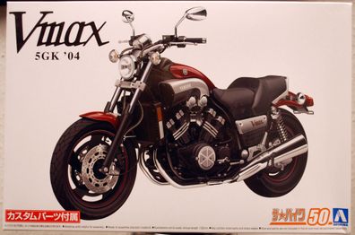 Aoshima 063132 2004 Yamaha Vmax 5GK w. Custom Parts 1:12 Motorrad Bike