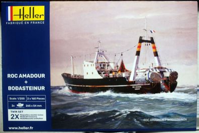1973 ROC Amadour & Bodasteinur Trawler Hochseefischer Twinset 1:200 Heller 85608