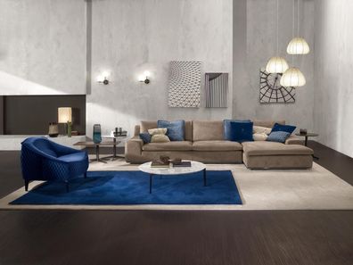 Ecksofa L Form Couch Luxus Italienische Möbel Sofa Grau Prianera Wohnzimmer.
