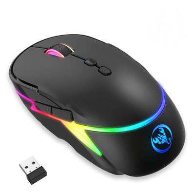 Kabellose Gaming-Maus mit bis zu 3200 DPI, wiederaufladbare kabellose USB-Maus m