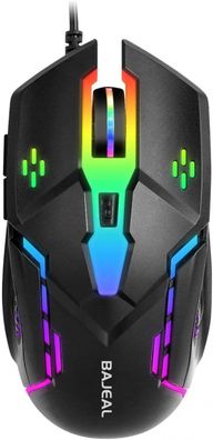 Licht Gaming-Maus, kabelgebunden, RGB-Hintergrundbeleuchtung Licht Maus, univers