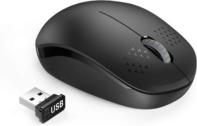 Kabellose Maus, rauschfreie 2,4-G-Maus mit USB-Empf?nger ¨C tragbare Computermaus