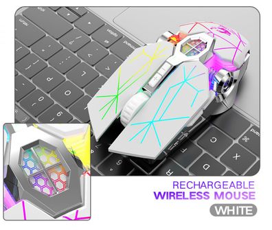 Bluetooth Wireless Dual Mode Charging Gaming Mouse Silent Water Cooling Beleucht