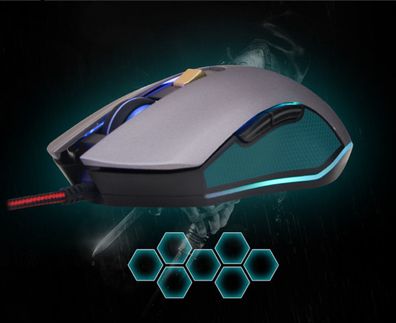 Beleuchtete Gaming-Maus, USB-Anschluss, kabelgebunden, PC-Gaming-Maus mit RGB-Hi