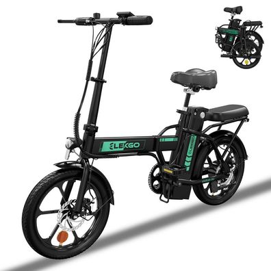 E-Bike ELEKGO-EG05 16 zoll Klappbares Elektrofahrrad 35-70km elektro cityrad 36V 8.4A