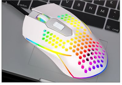 Gaming-Maus, kabelgebundene ergonomische Gaming-M?use mit 6 programmierbaren Tas