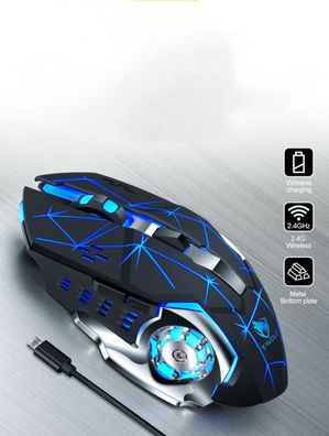 Esports Gaming Neue wiederaufladbare kabellose Maus Silent ¨C kabellose USB-PC-Co