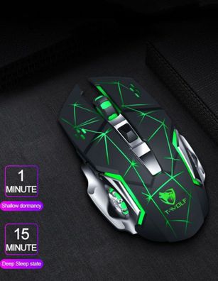 Esports Gaming Neue wiederaufladbare kabellose Maus Silent ¨C kabellose USB-PC-Co