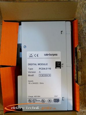 Saia-Burgess PCD4. E110 Digital Module - ungebraucht!