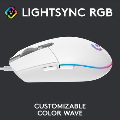 Kabelgebundene Gaming-Maus, 8.000 DPI, Rainbow Optical Effect Lightsync RGB, 6