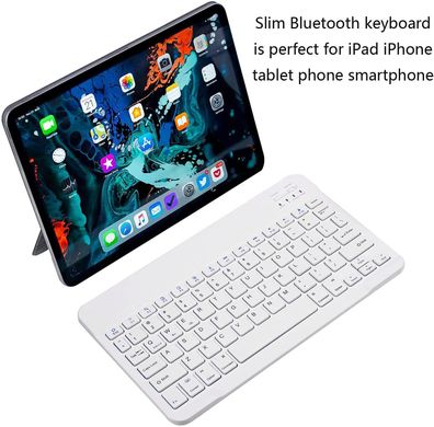 Ultraschlanke Bluetooth-Tastatur, tragbare Mini-Wireless-Tastatur, wiederaufladb