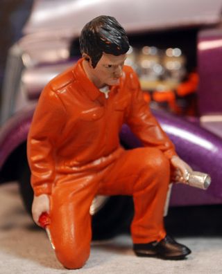 23901O American Diorama Mechanic Jerry orange 1:24