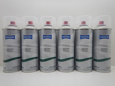 6x Standox Weißaluminium Silber RAL 9006 LACK Lackspray SPRAY Spraydose 400ML