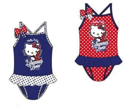Badeanzug von Hello Kitty -- 98 - 128 -- zwei Farben --- NEU