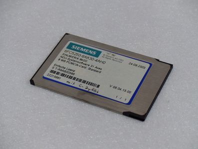 Siemens 6FC5250-6AX30-4AH0 NCU-Systemsoftware 8 MB PCMCIA-Card SN: T-R9AB00566