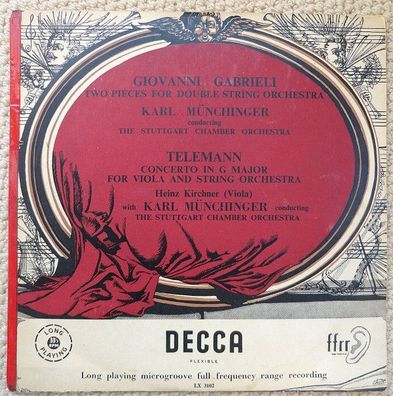 DECCA LX 3102 - Two Pieces For Double String Orchestra; Concerto In G Major