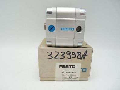 Festo AEVU-40-10-PA Mat. Nr. 156956 Kurzhubzylinder > ungebraucht! <