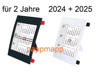3-Monatskalender mit Drehknopf für 2024 + 2025 schwarz, weiß oder Ersatzeinlage
