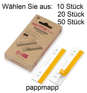 Veloflex Heftfix® pure selbstklebender Heftstreifen weiß aus Karton 10/20/50 St.