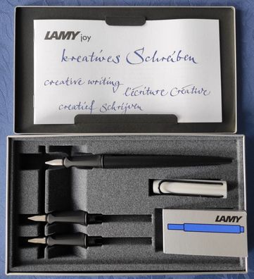 LAMY joy Set AL 011 Metallgeschenkbox 1,1-1,5-1,9 Kalligrafie Schönschreibfüller