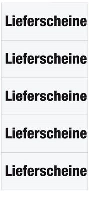 Textetiketten "Lieferscheine" Inhaltsschilder für Ordner selbstklebend 60x26mm