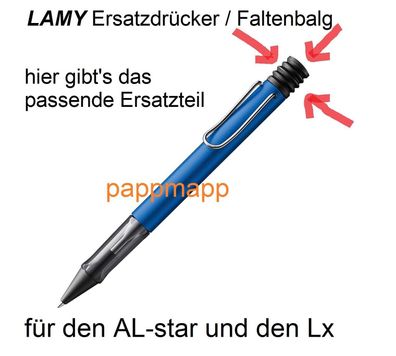 LAMY AL-star + Lx Kugelschreiber Ersatzdrücker Faltenbalg Gummitülle Ersatz-Knopf