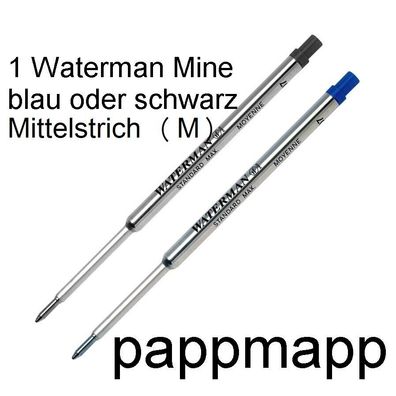 Waterman Kugelschreiber-Mine Maxima blau / schwarz M Mittel Ersatzmine Kulimine