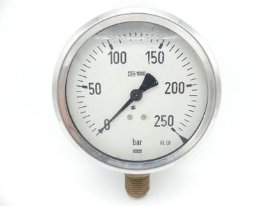 WIKA Kl. 1,0 DIN 16007 MHYdraulikmanometer 0-250 bar